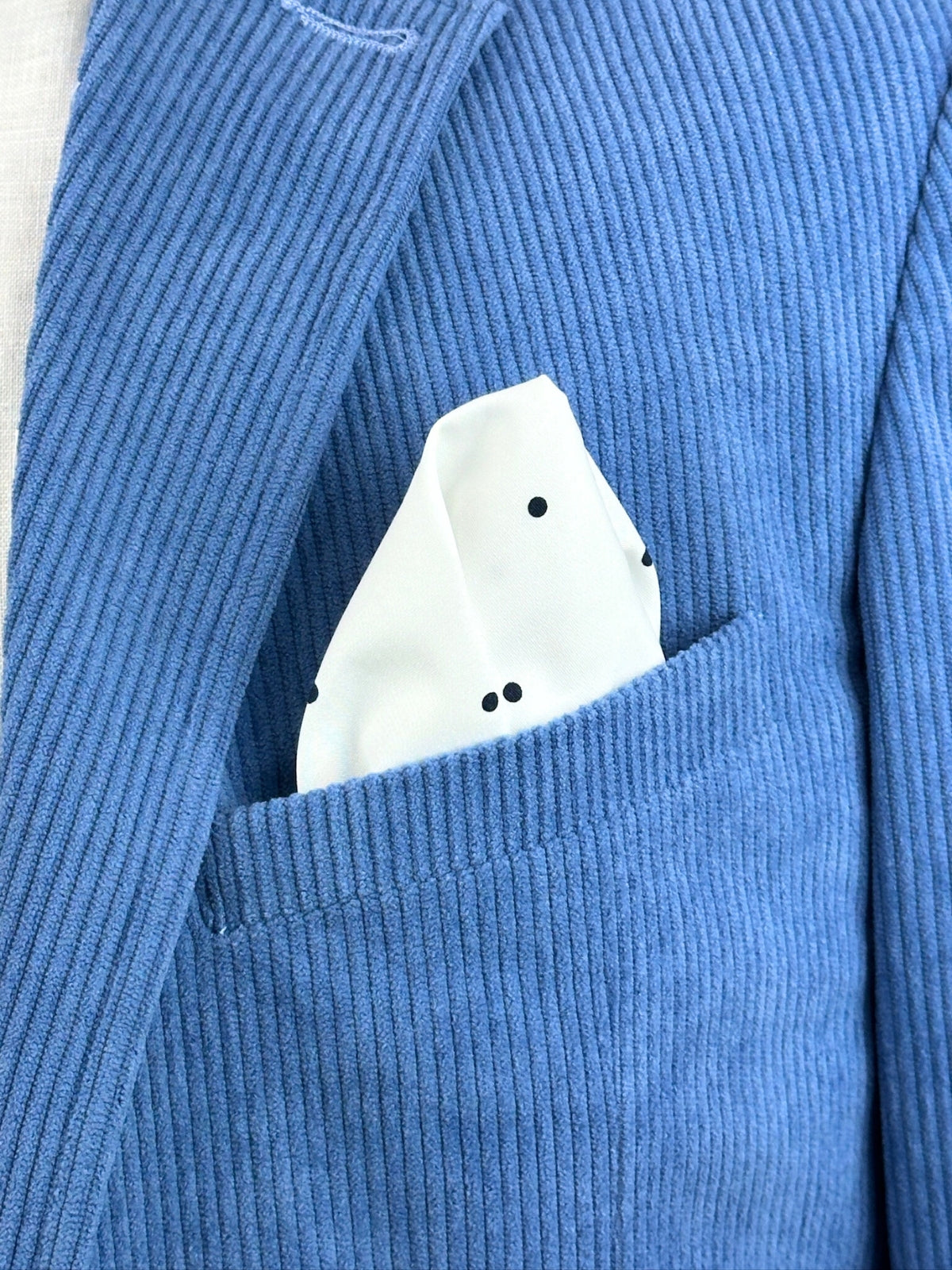 Georgia Cotton Pocket Square - White