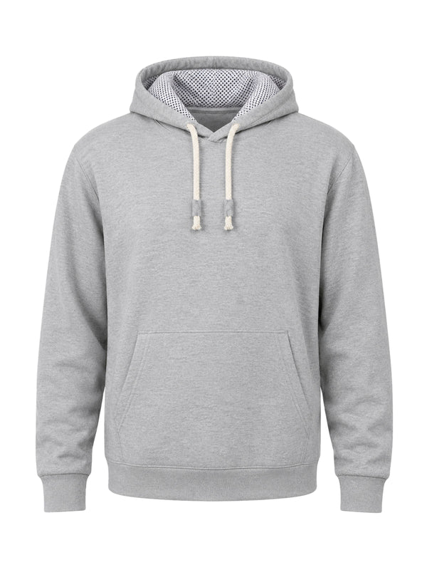 Grey Cotton Hoodie