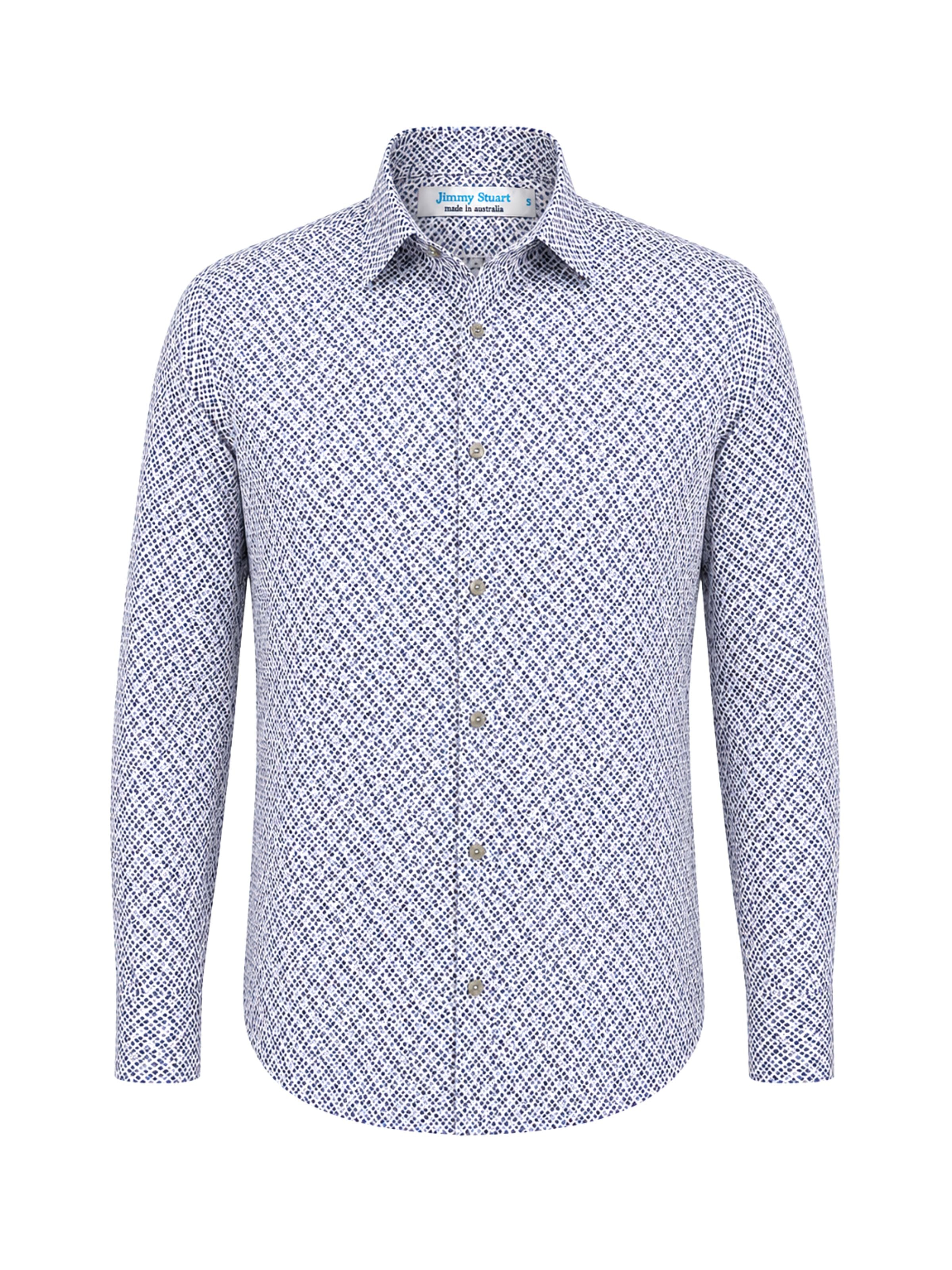 Hawthorne Liberty Cotton L/S Shirt - White/Purple