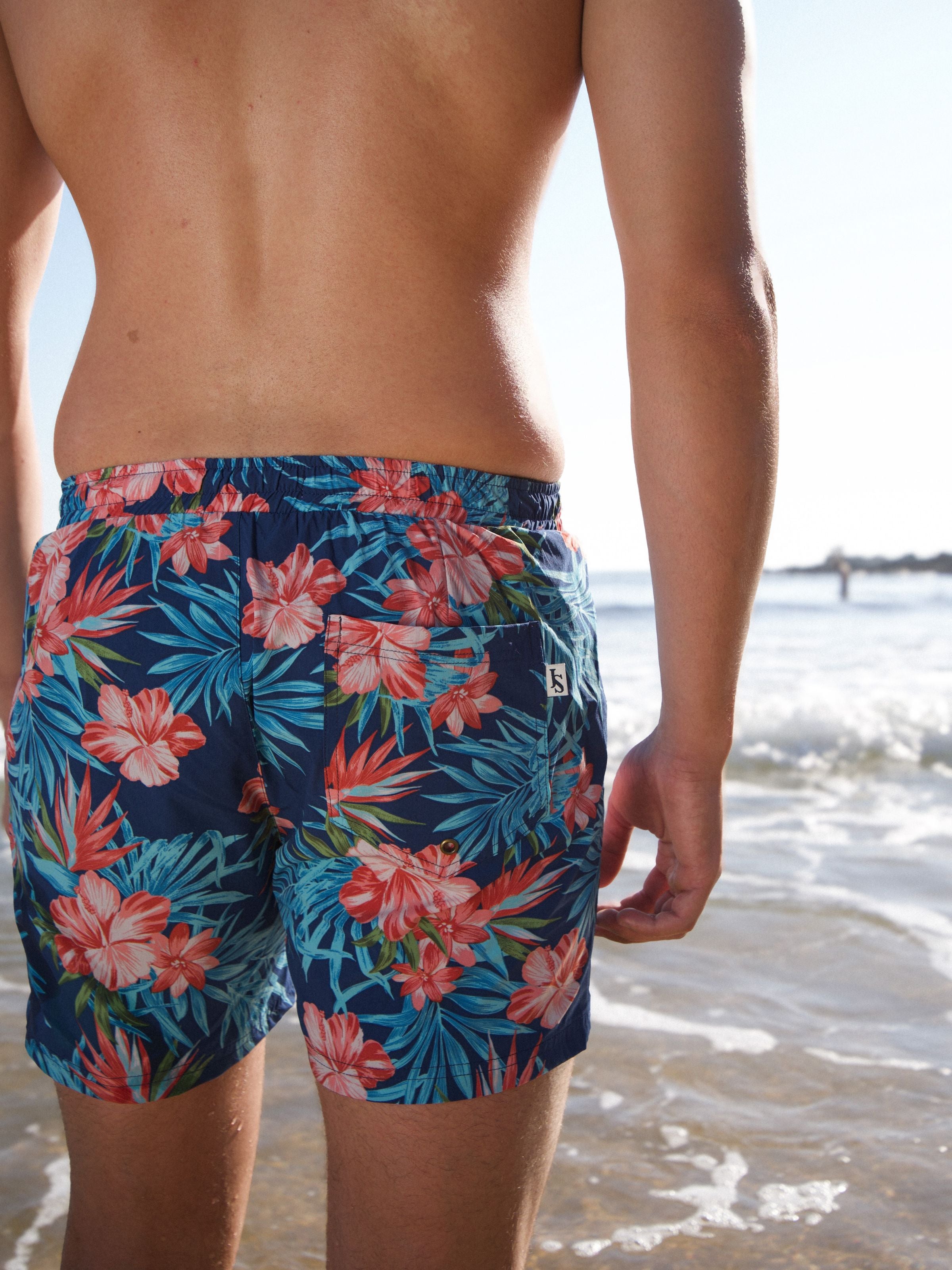 Men's Hibiscus Swim Shorts Australia - Quick-Dry Fabric | Jimmy Stuart