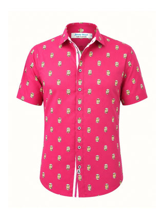 Hotcakes Abstract Cotton S/S Shirt - Pink