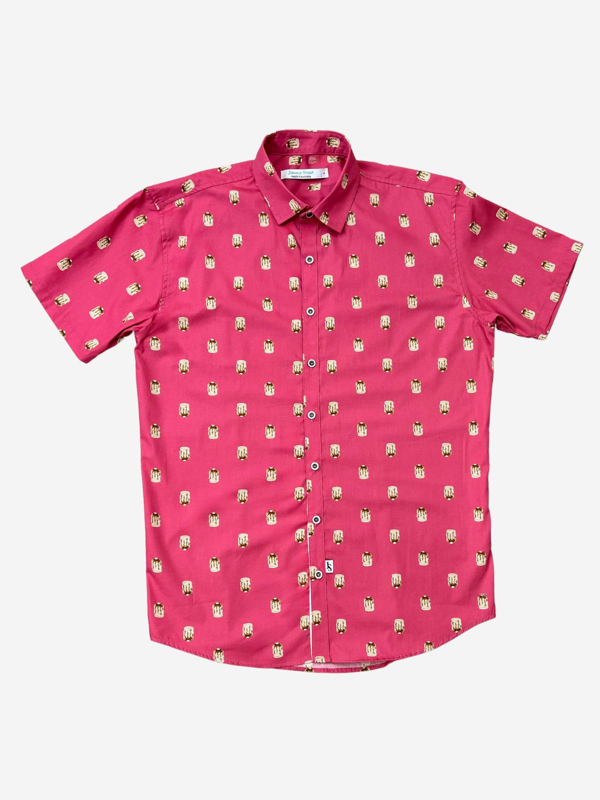 Hotcakes Abstract Cotton S/S Shirt - Pink