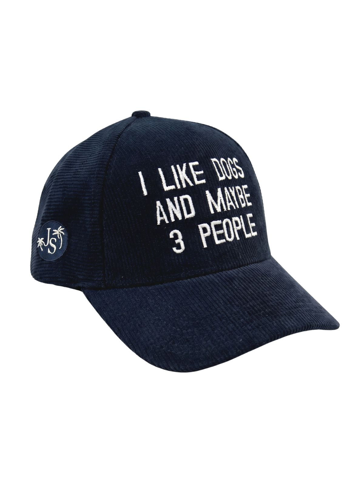 I Like Dogs Cord Cap - Embroidered