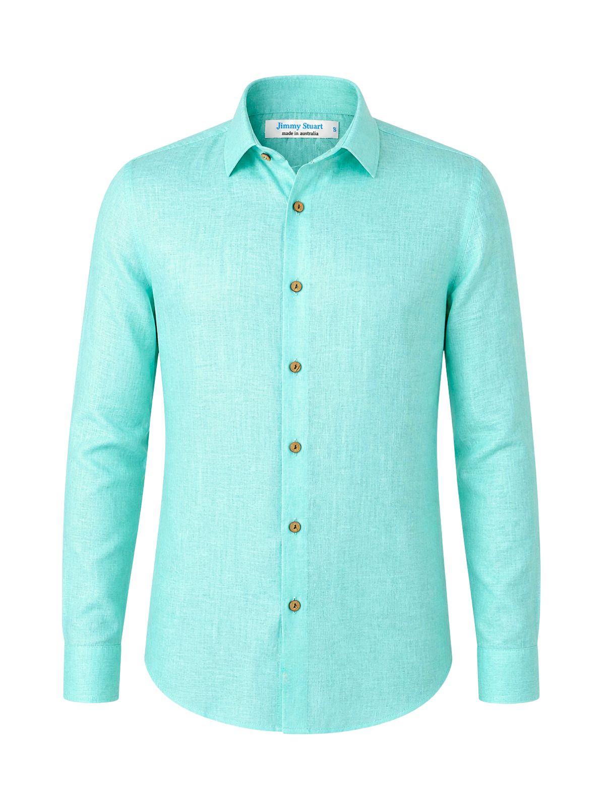 Byron Bay Ice Blue Linen L/S Shirt