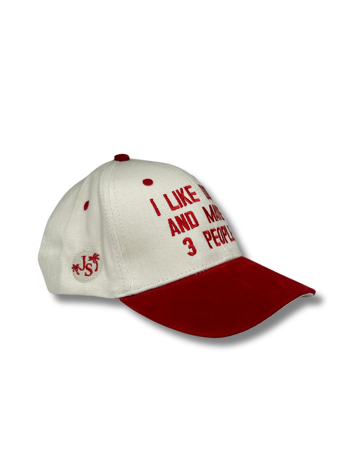 I Like Dogs Unisex Two Tone Cotton Cap - Red