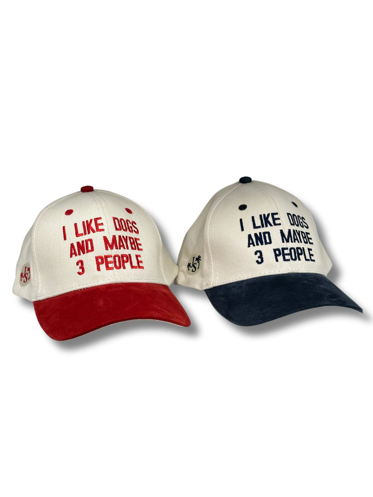 I Like Dogs Unisex Two Tone Cotton Cap - Navy