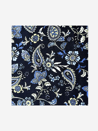 Indigo Navy Pocket Square - Cotton