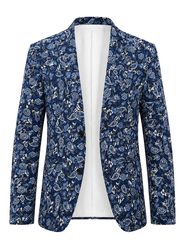 Indigo Paisley Jacket - Navy