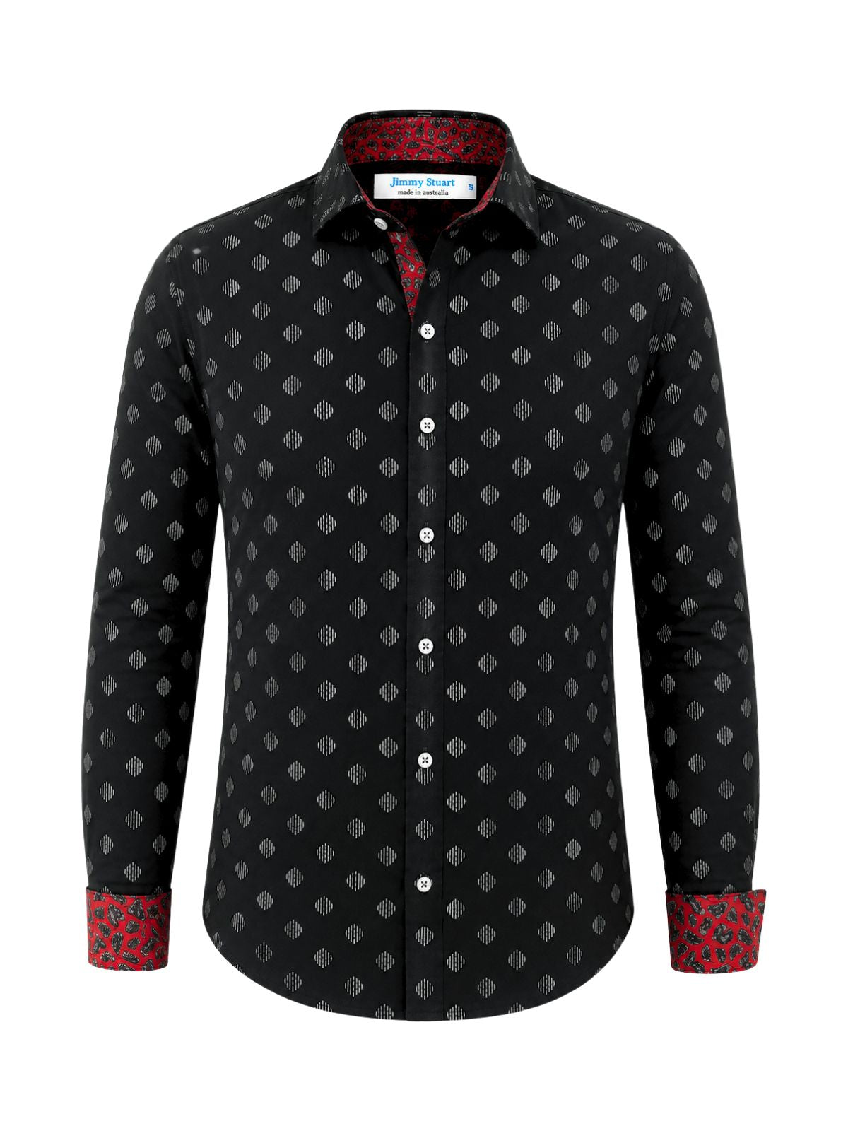 Jordan Geometric Rayon L/S Big Mens Shirt - Navy