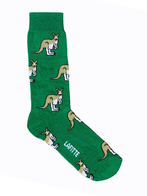 Green Kangaroo Unisex Socks