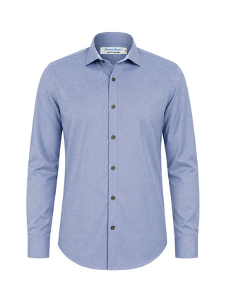 Kent Liberty Cotton L/S Big Mens Shirt – Blue