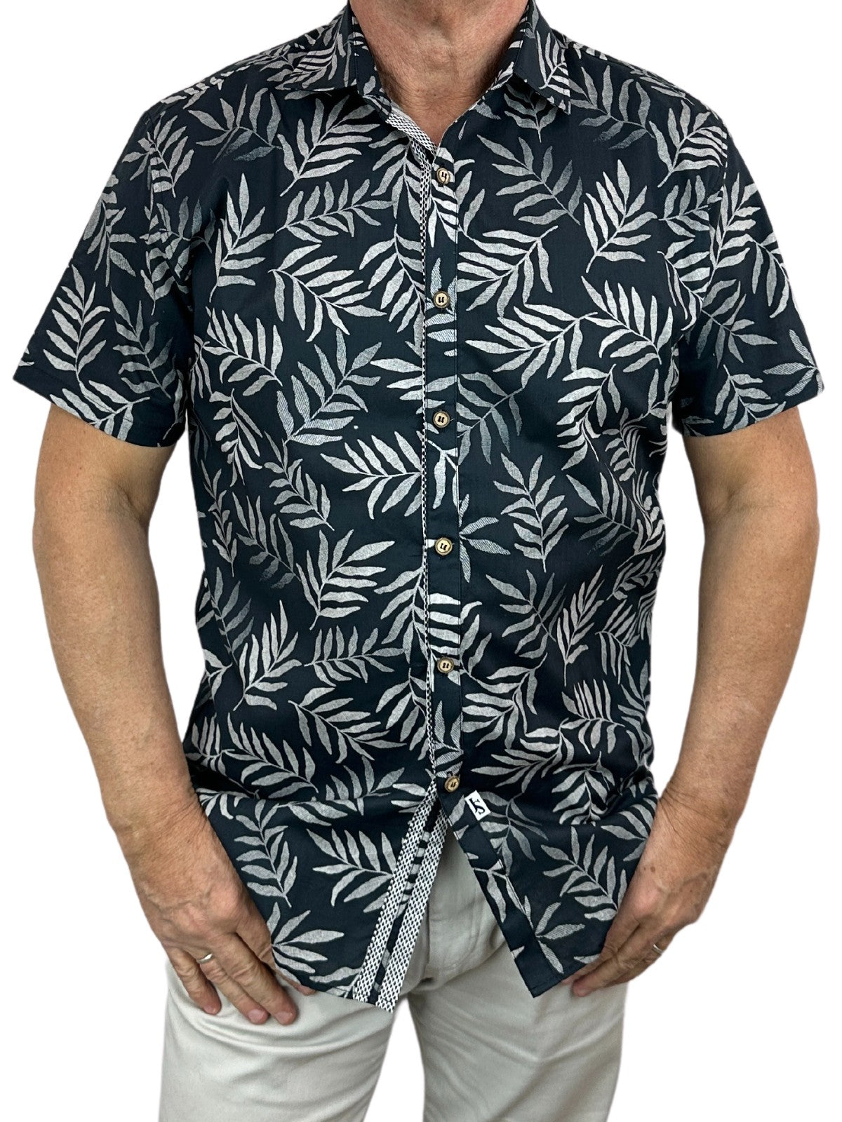 Kiwi Hawaiian Cotton S/S Shirt - Blue