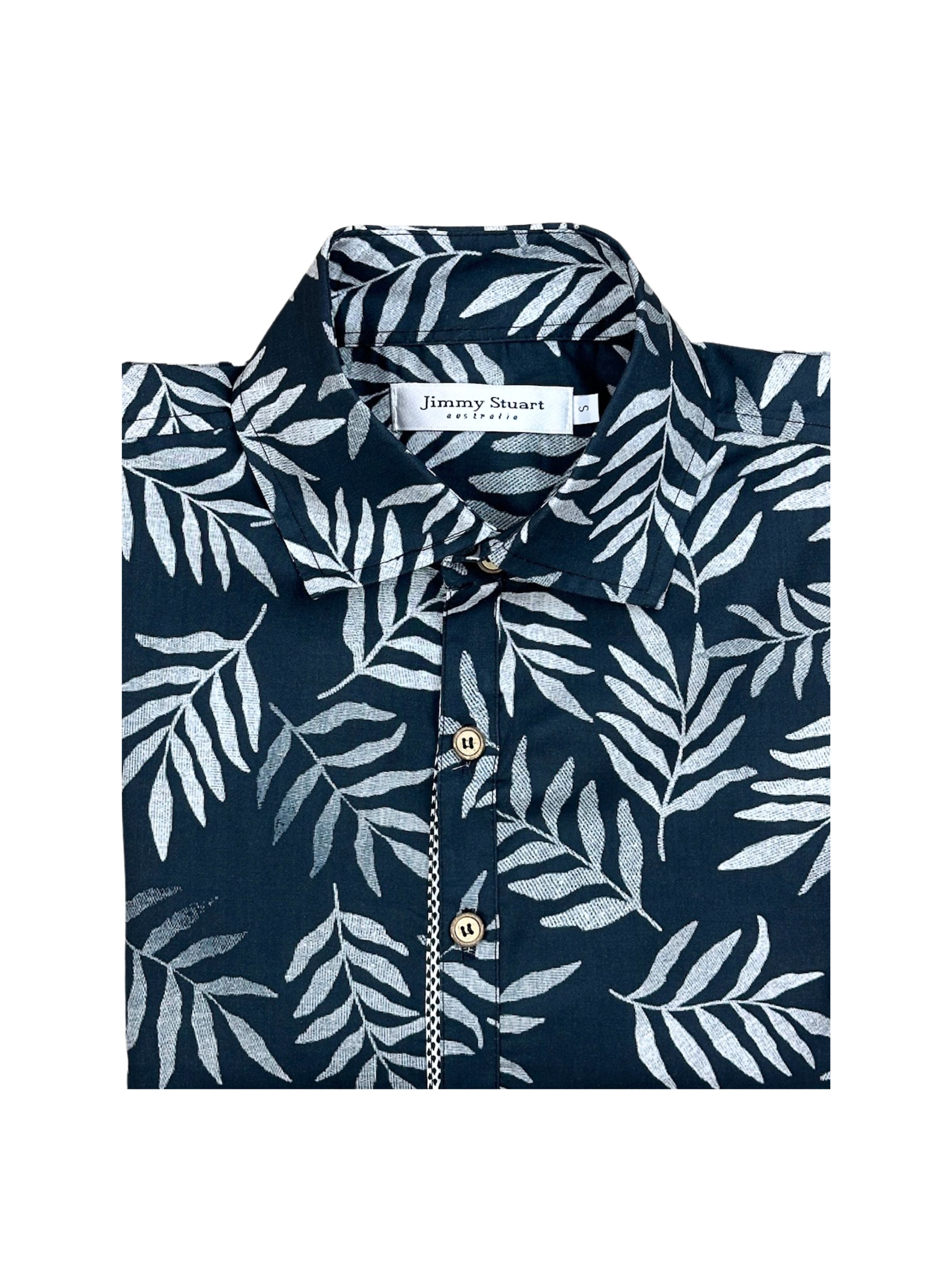 Kiwi Hawaiian Cotton S/S Shirt - Blue