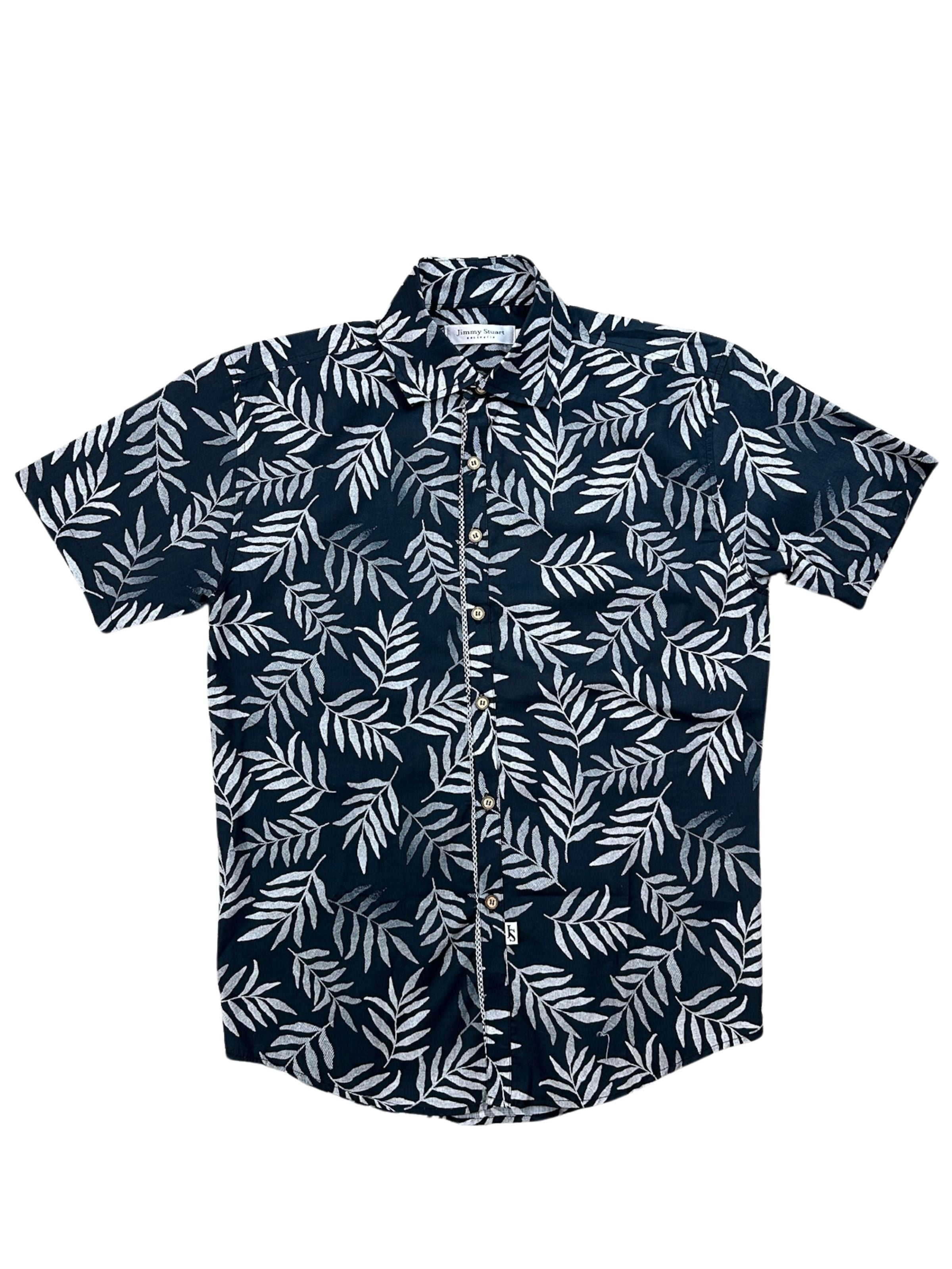 Kiwi Hawaiian Cotton S/S Shirt - Blue