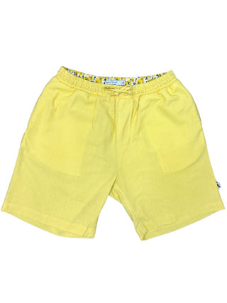 Bahamas Cotton/Linen Short - Lemon