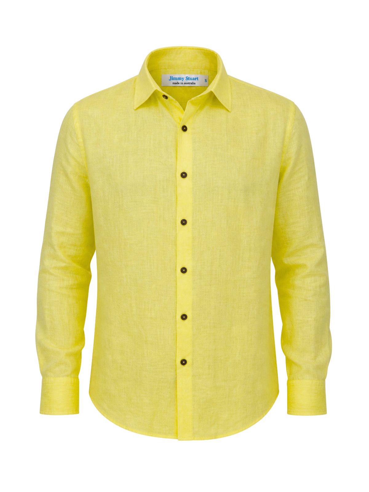 Byron Bay Lemon Linen L/S Shirt