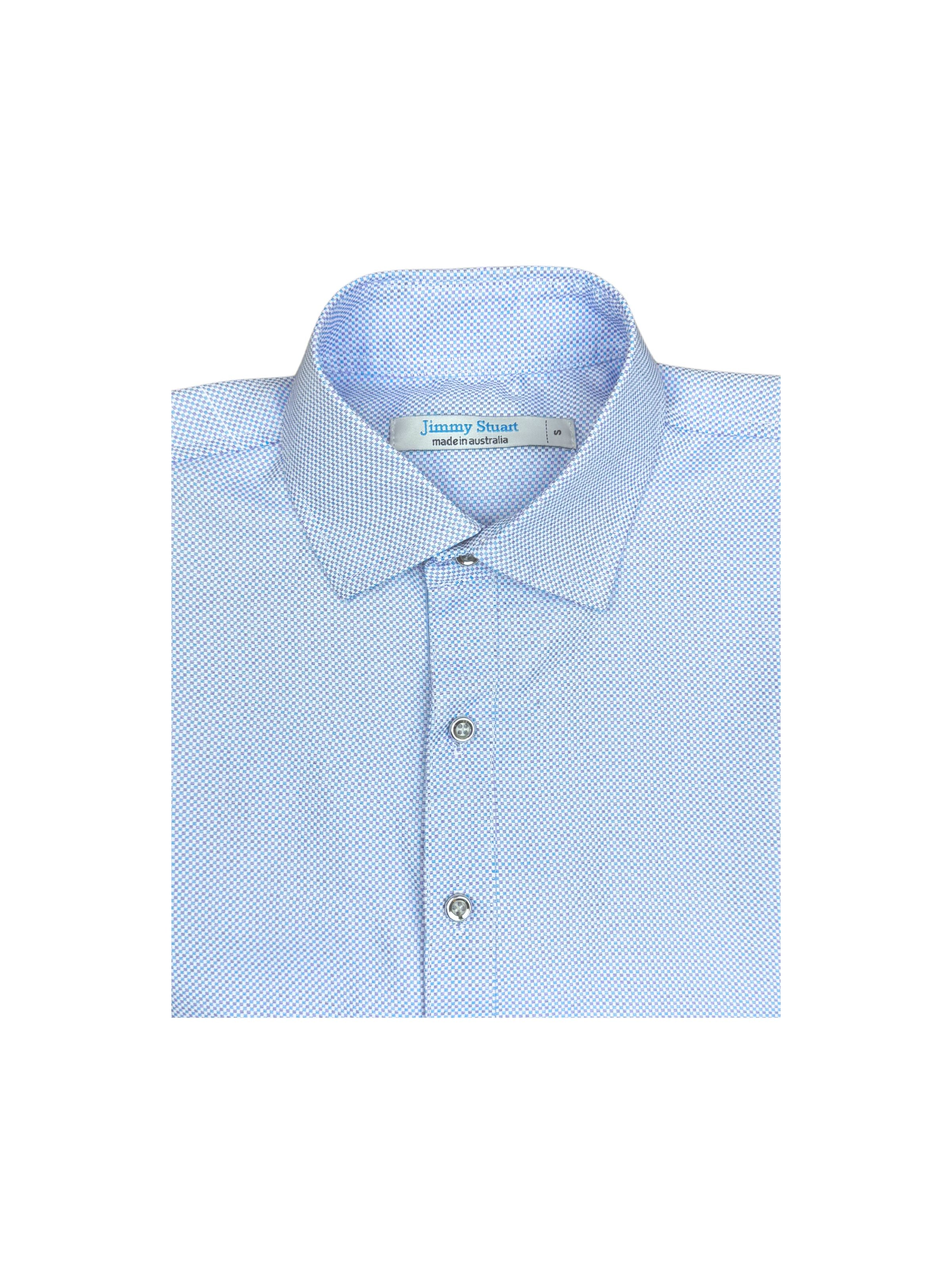 Leonardo Liberty Cotton S/S Shirt - Blue