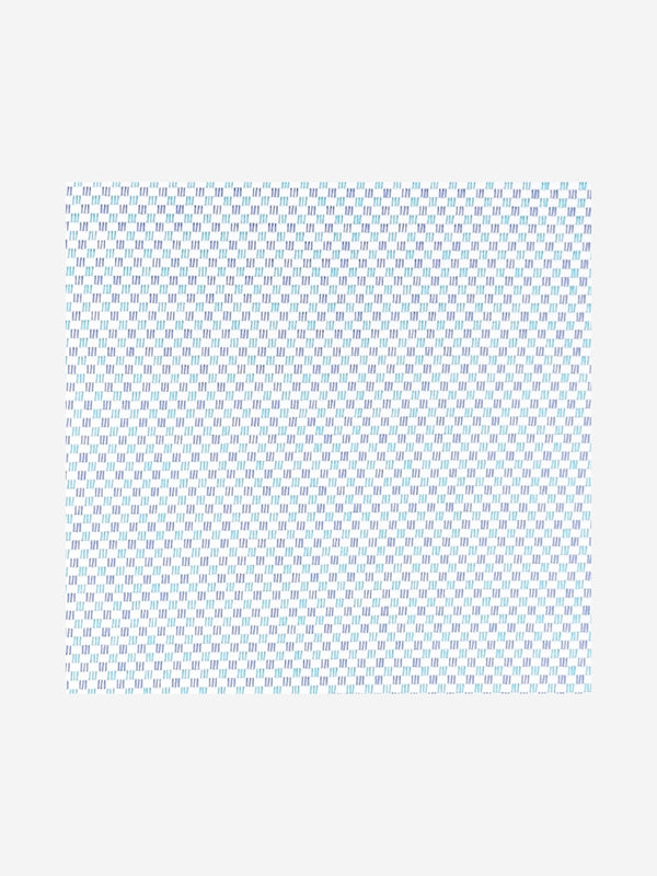 Leonardo Cotton Pocket Square - Blue
