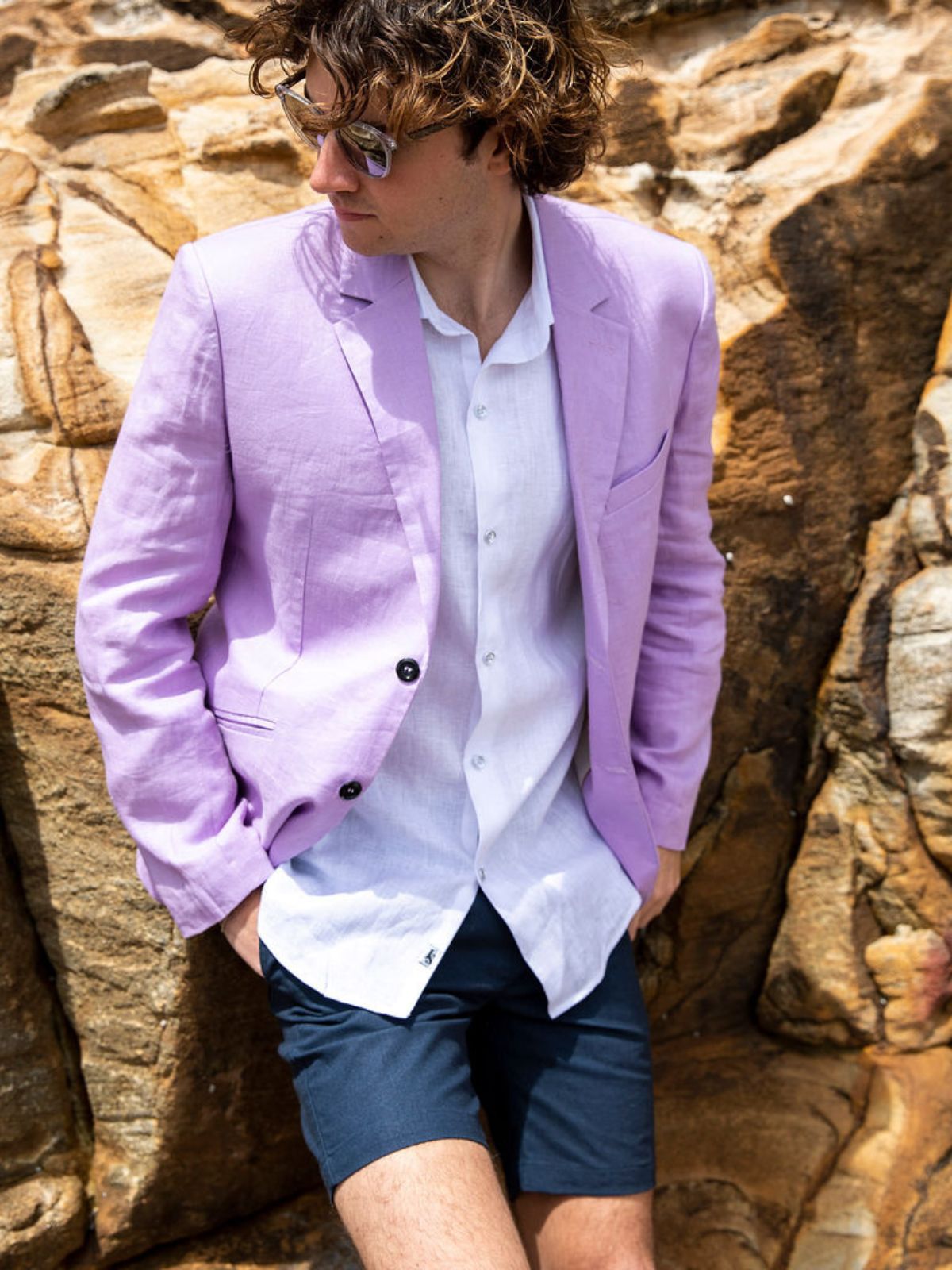 Lilac Linen Jacket