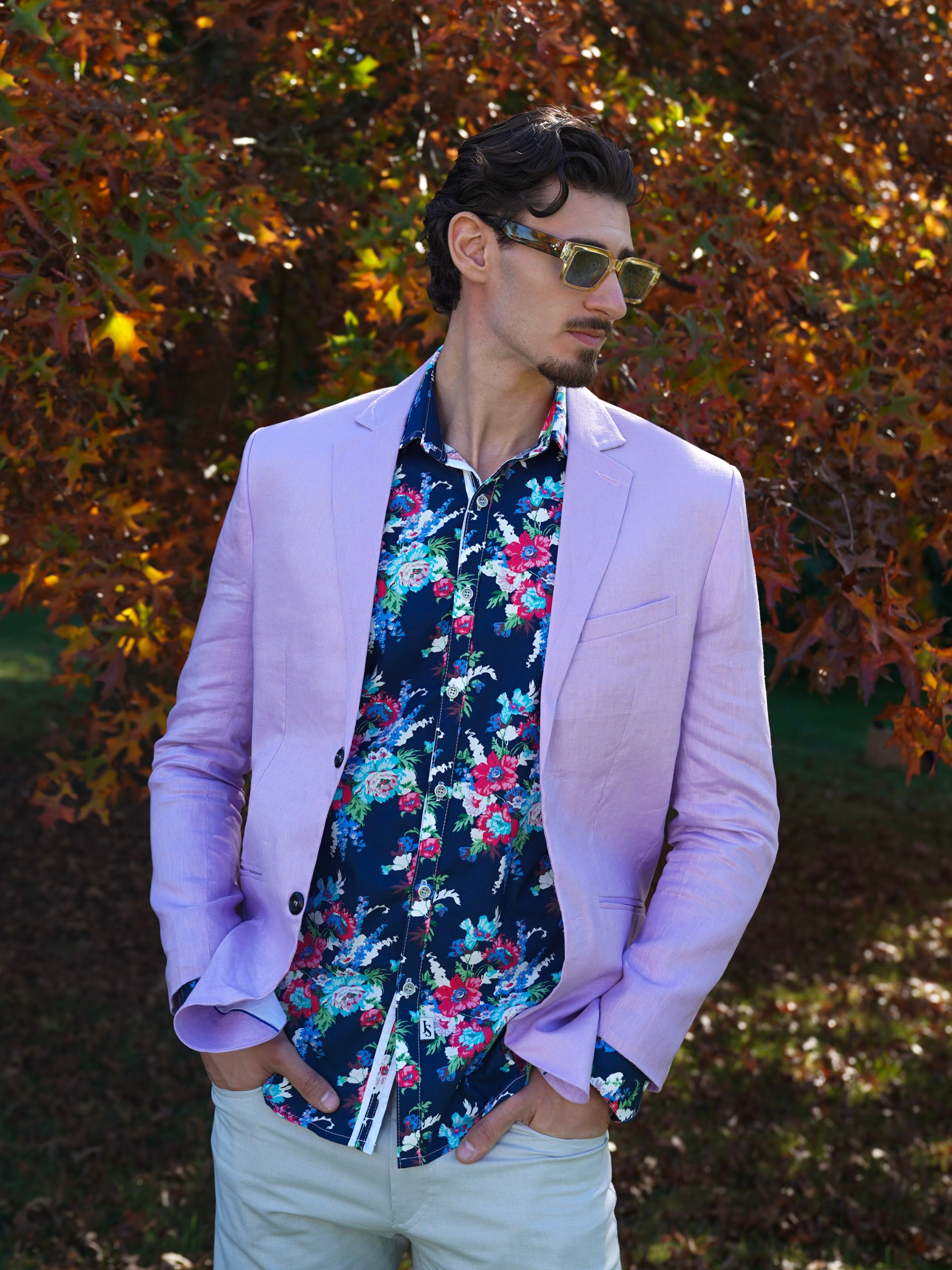 Lilac Linen Jacket