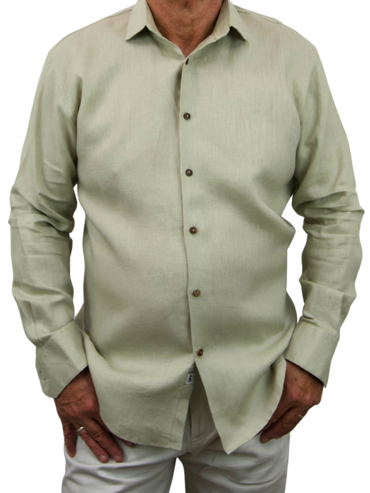 Byron Bay Limestone Linen L/S Shirt