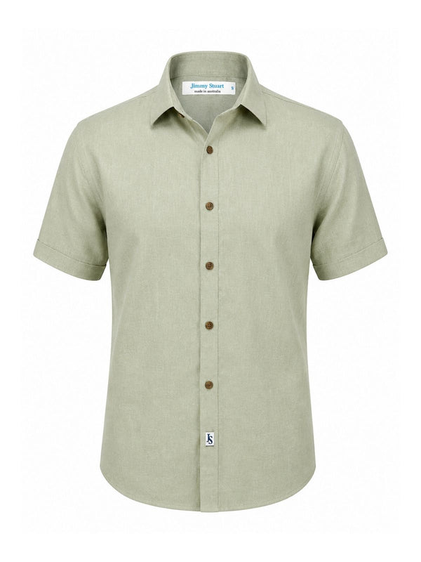 Byron Bay Limestone Linen S/S Shirt