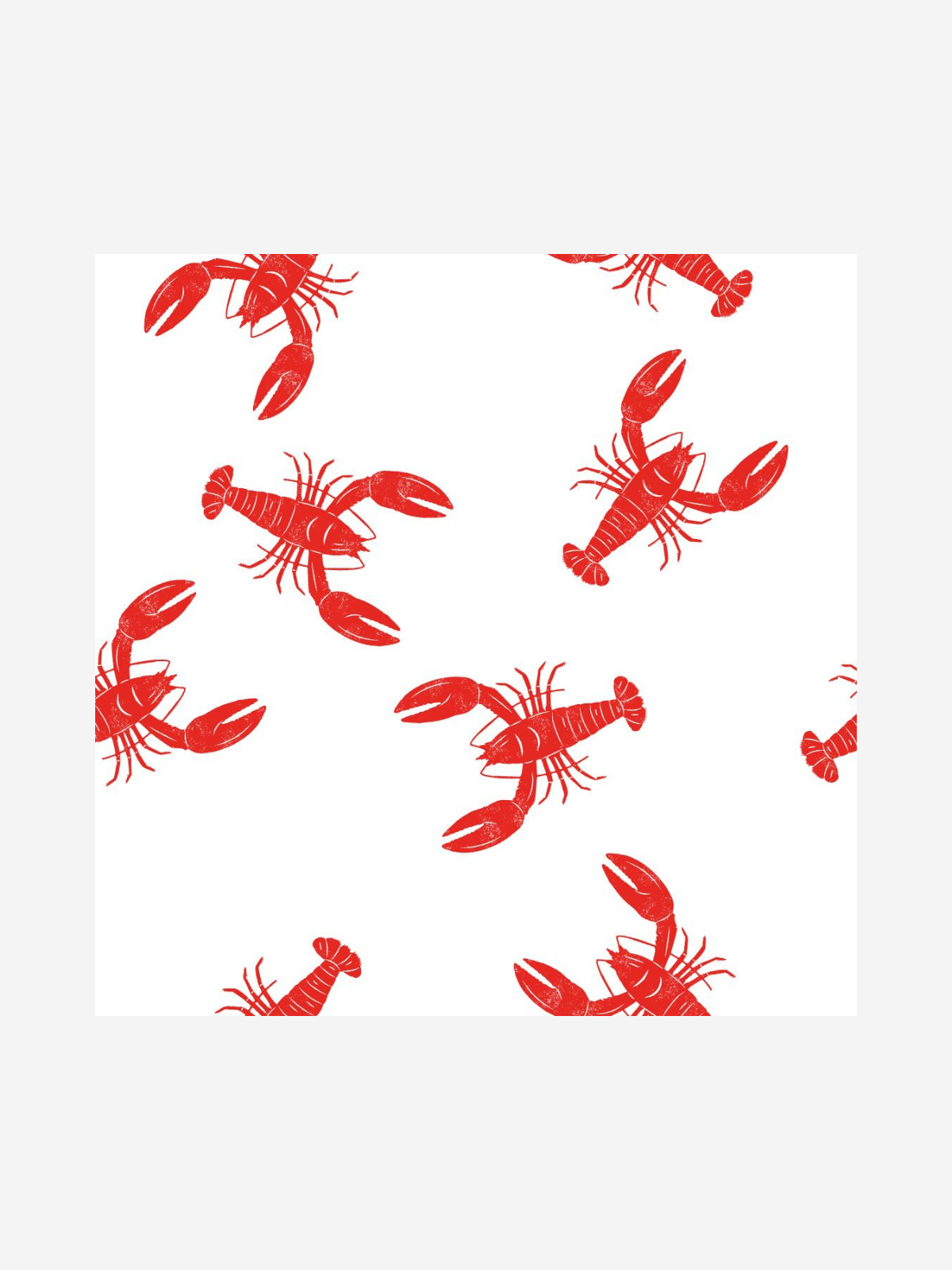 Rock Lobster Pocket Square - Cotton