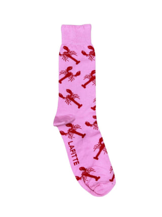 Pink Lobster/Crayfish Unisex Socks