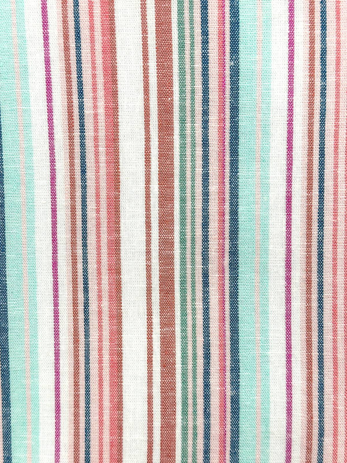 Lolly Striped Linen S/S Big Mens Shirt