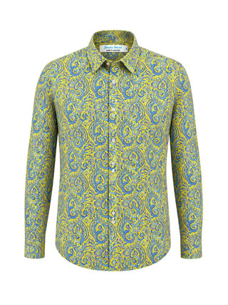 Love Paisley Cotton L/S Shirt - Yellow/Purple