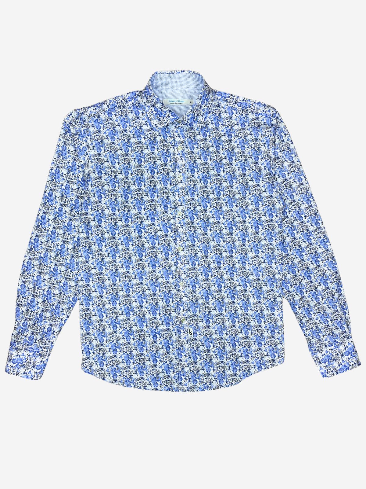 Loveshack Floral Cotton L/S Shirt - Blue