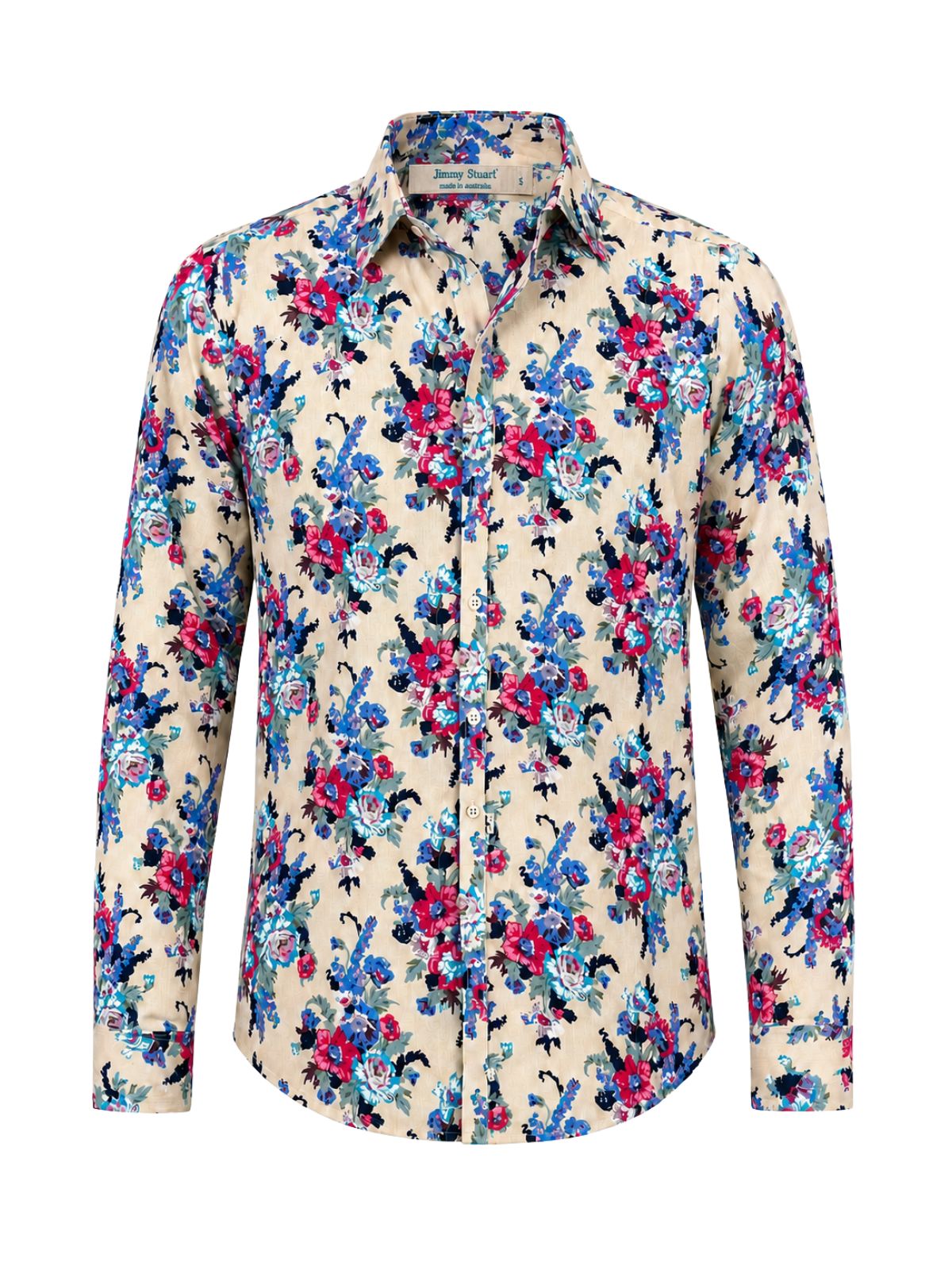 Maddie Floral Cotton L/S Shirt - Peach