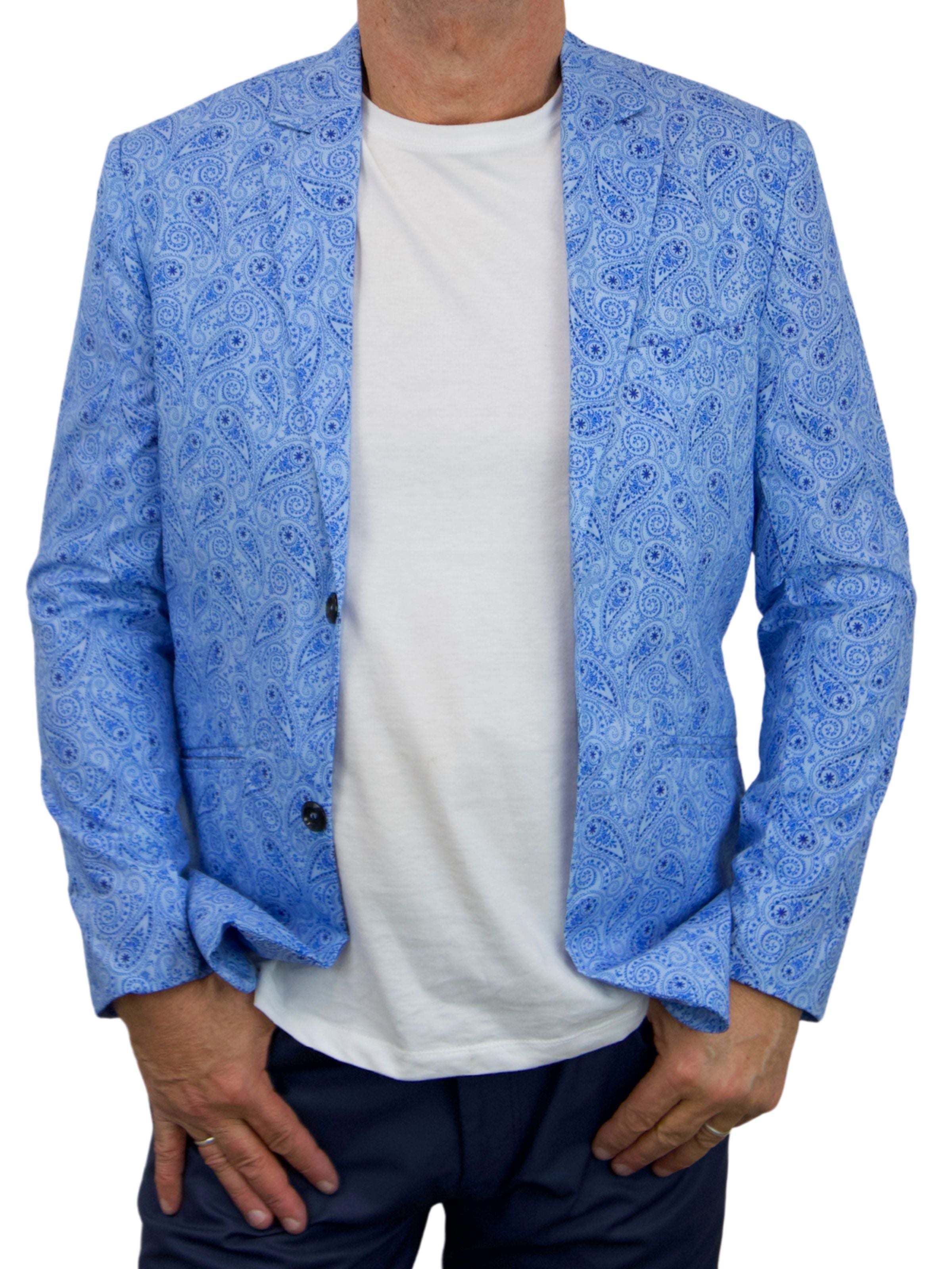 Maine Paisley Cotton Jacket - Blue