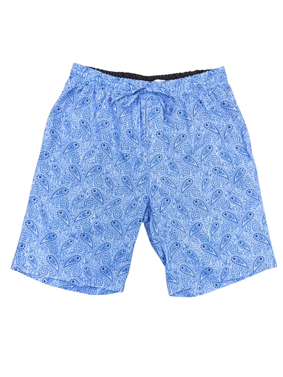 Maine Paisley Cotton Short - Blue
