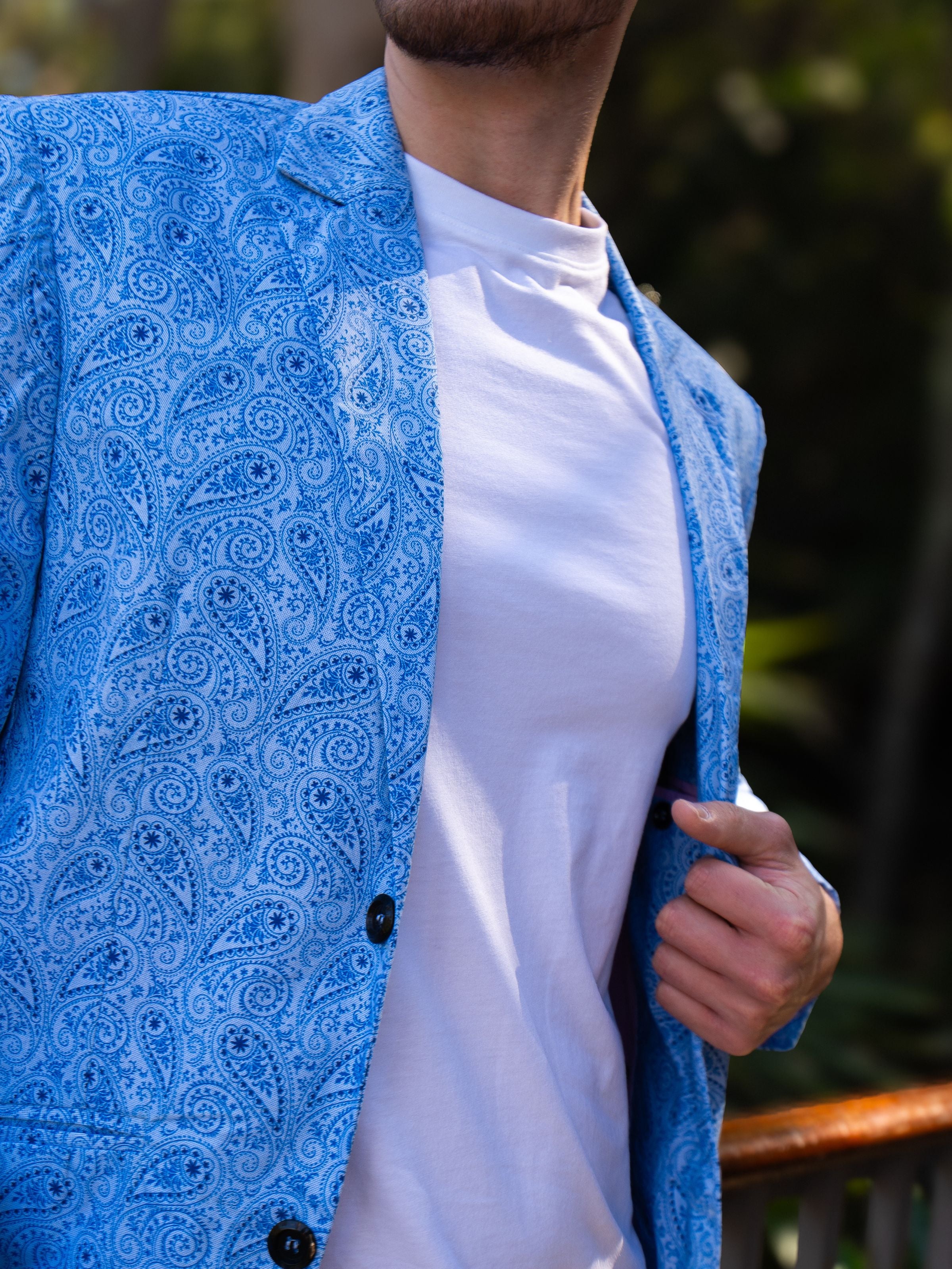 Maine Paisley Cotton Jacket - Blue