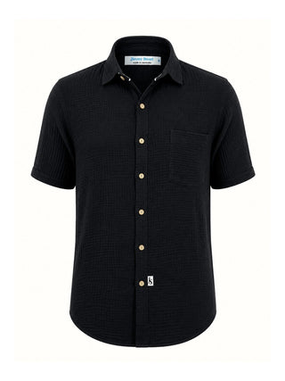 Maldives Black Organic Cotton S/S Shirt