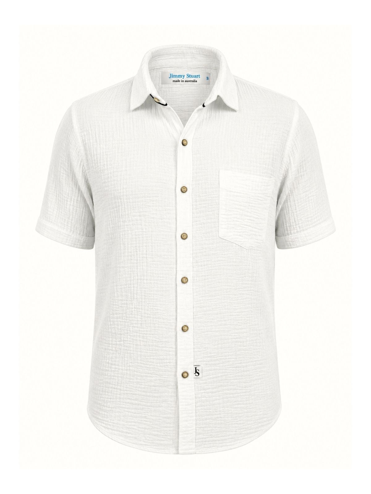 Maldives White Organic Cotton S/S Shirt