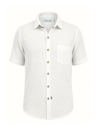 Maldives White Organic Cotton S/S Shirt