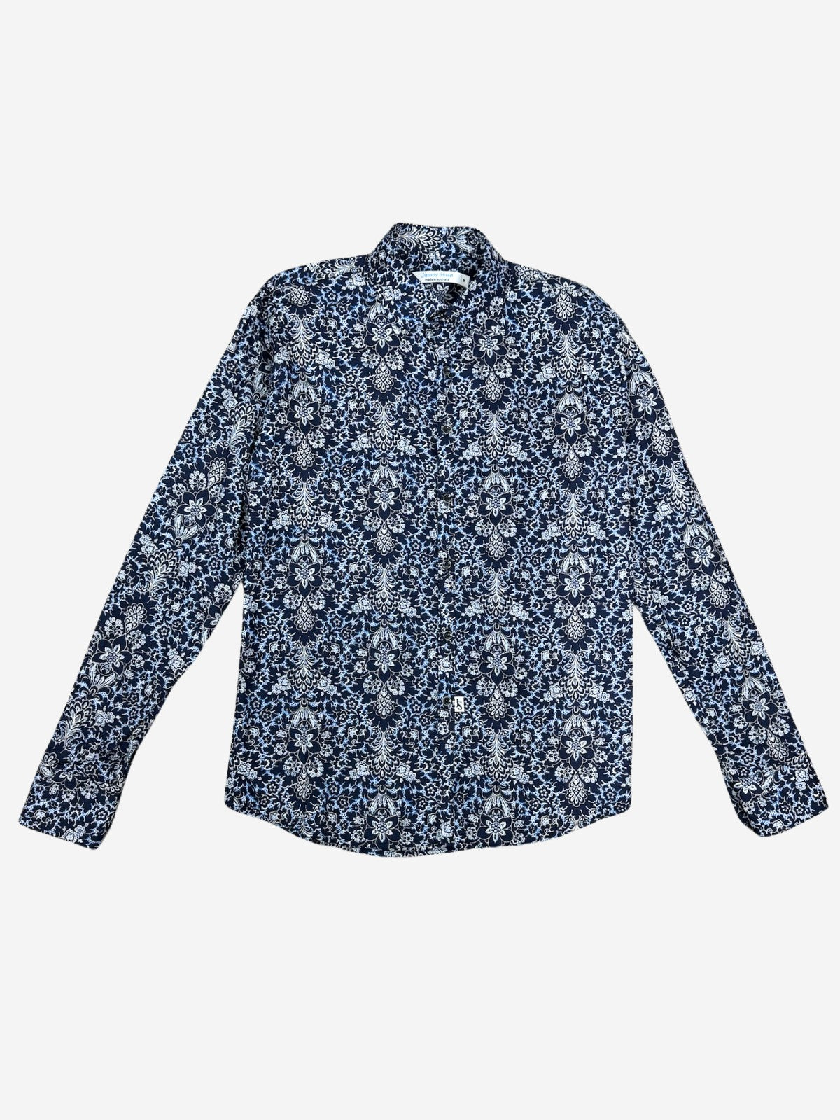 Marrakesh Paisley Cotton L/S Shirt - Navy