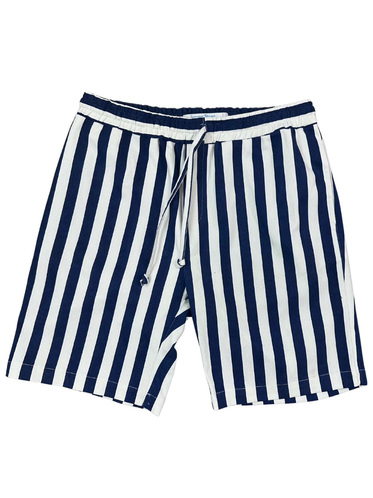 Maui Stripe Cotton Short - Blue/White