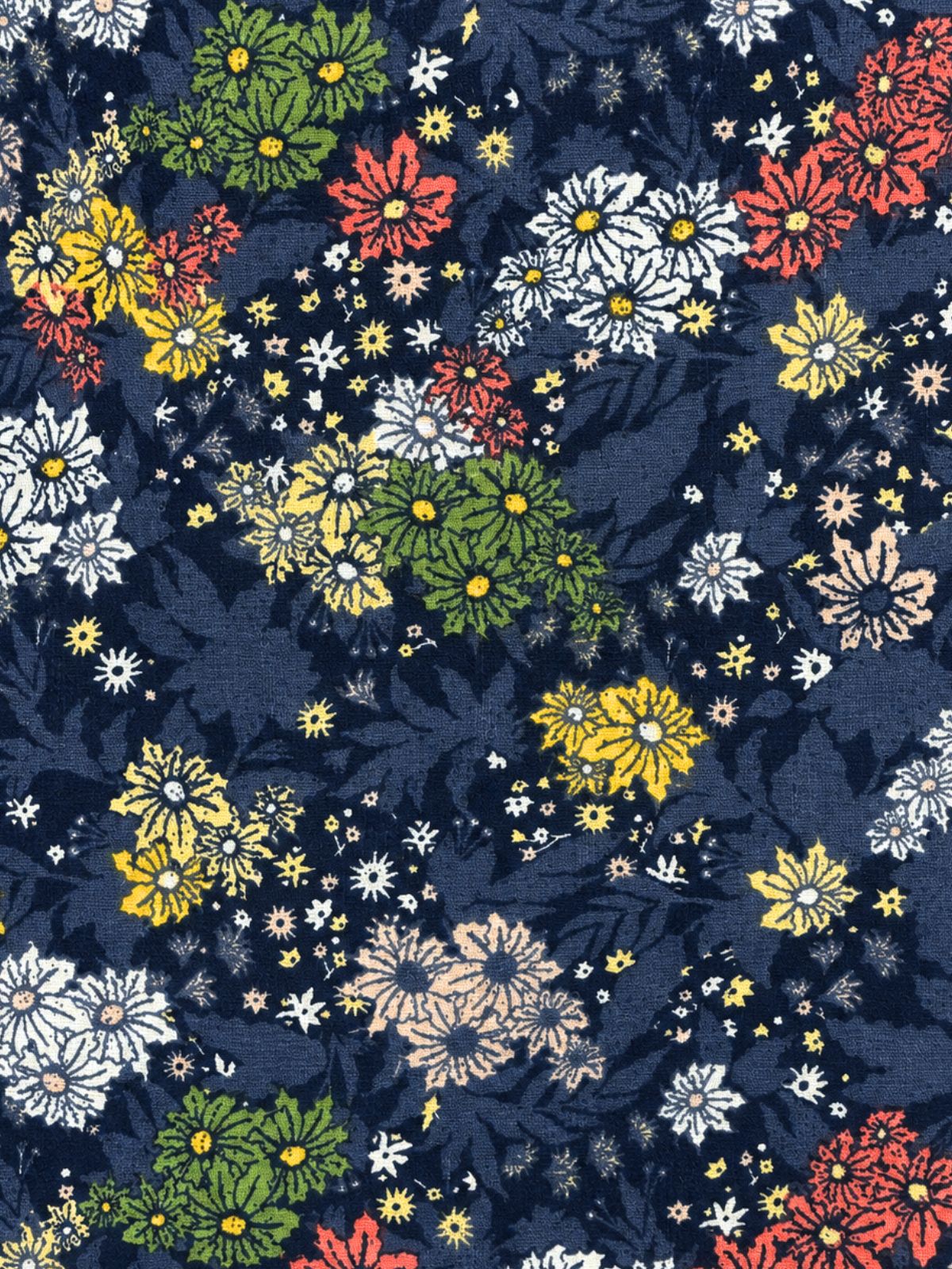 Meadow Floral Cotton L/S Shirt - Navy/Multi