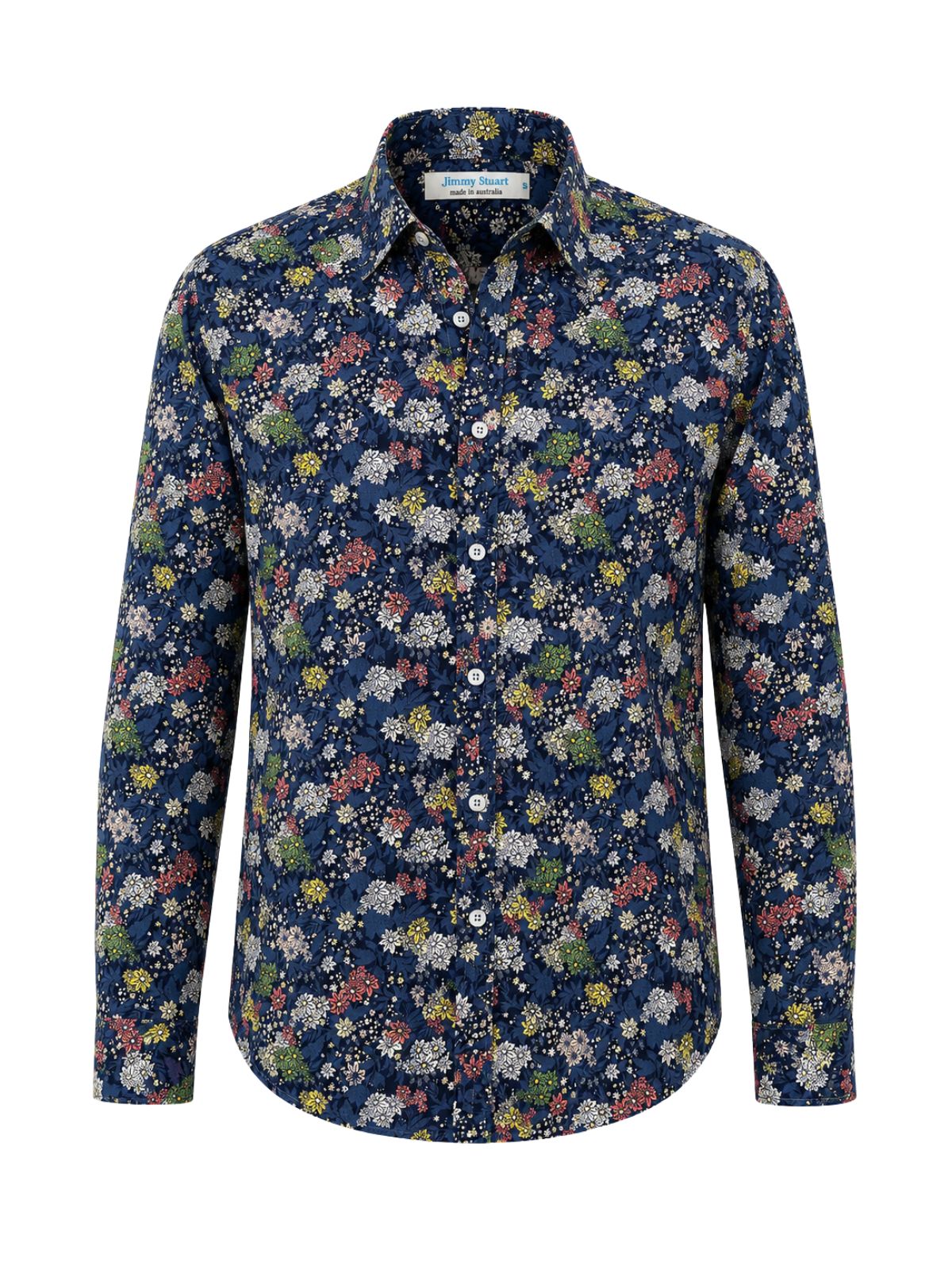 Meadow Floral Cotton L/S Shirt - Navy/Multi