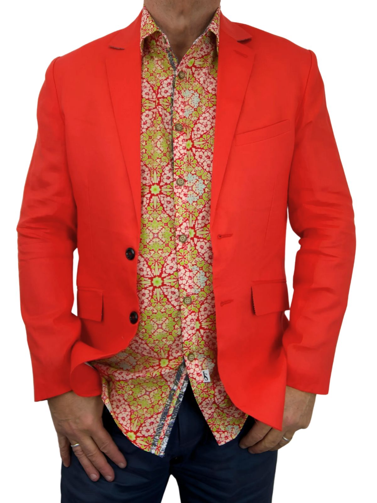 Mexico Abstract L/S Big Mens Shirt - Red