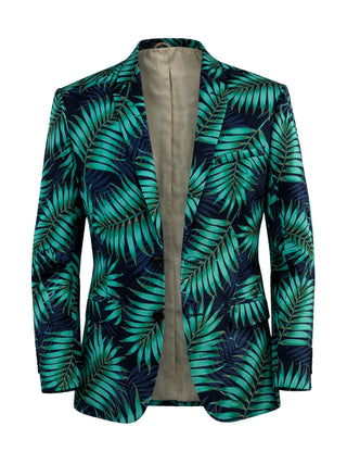Midori Floral Cotton Jacket - Navy/Green