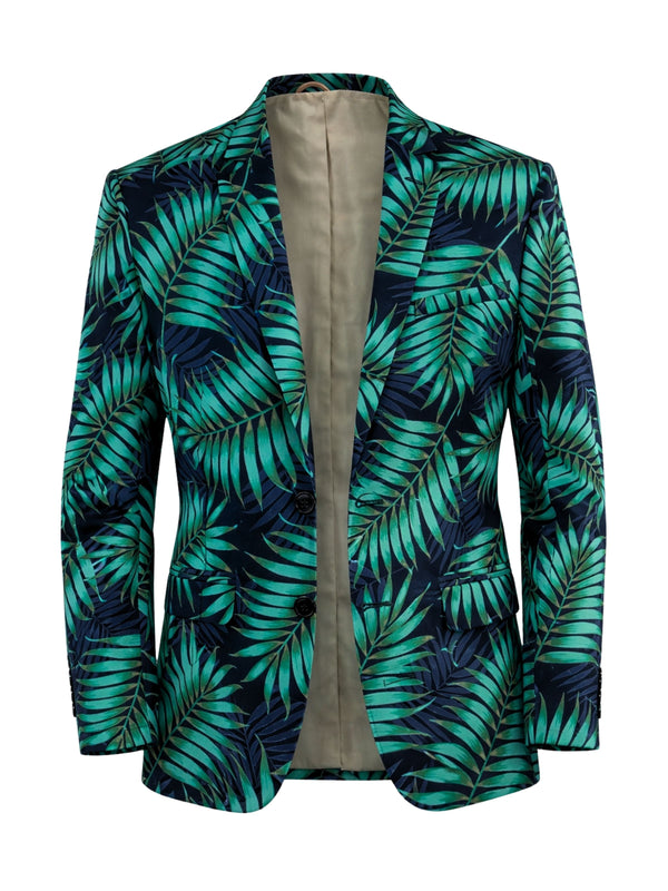 Midori Floral Cotton Jacket - Navy/Green