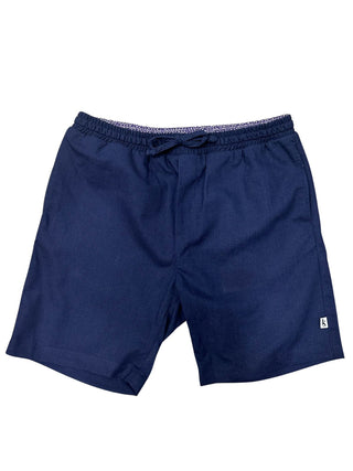 Bahamas Cotton/Linen Short - Navy