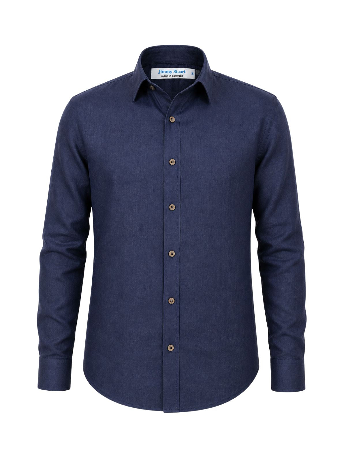 Byron Bay Navy Linen L/S Shirt