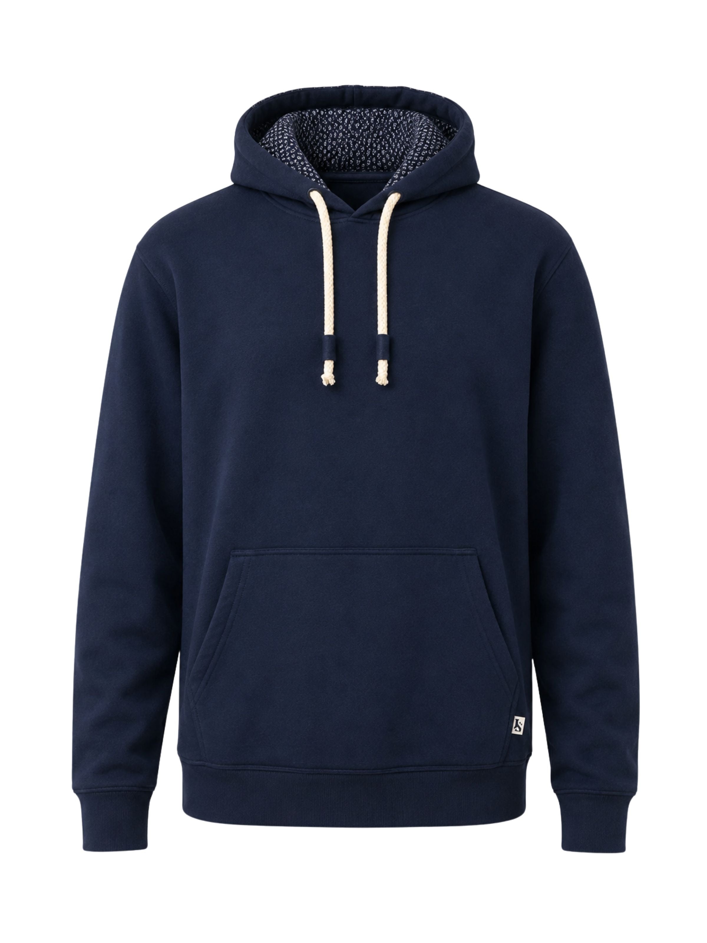 Navy Cotton Hoodie