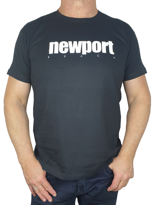 Newport Black Printed T-Shirt