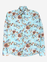 Nile Floral Cotton L/S Big Mens Shirt – Blue